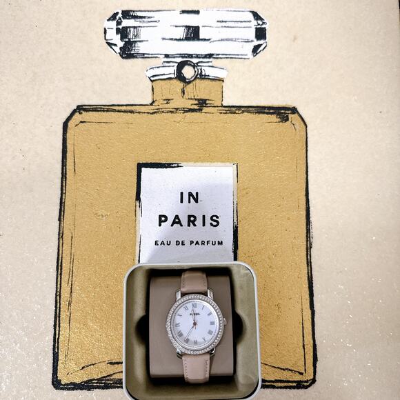 Fossil ES3189 Dress Emma Silver Dial Brown Leather Strap Ladies Watch main image 6
